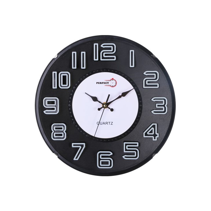 Jam Dinding Minimalis Jam Dinding Hitam 30cm Quartz Movement Perfect Wall Clock