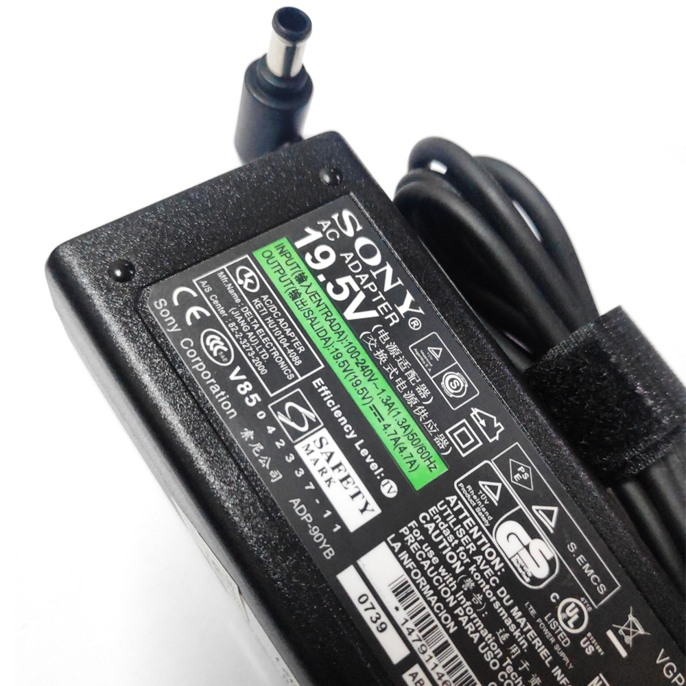 Adaptor Charger Casan Original Laptop Sony Vaio 19.5V 4.7A 90W TV LED Sony Bravia 19&quot;22&quot;24&quot;32&quot;42&quot;55 inch PCG-61317L PCG-31311W VGN CR VGP-AC19V10 VGP-AC19V12 VGP-AC19V20 Pin 6.5*4.4mm