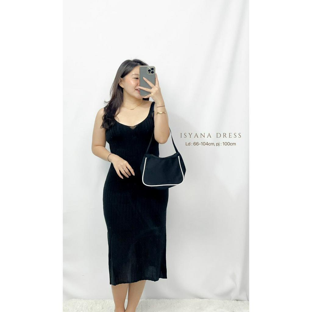 HOPYLOVY Dress Isyana Rajut Fashion Wanita