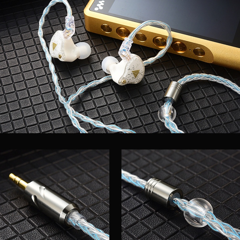 Vivi Kabel Earphone 3.5mm Lapis Emas 8Core Untuk QKZ-ZXN / ZXT / AK6 Pro