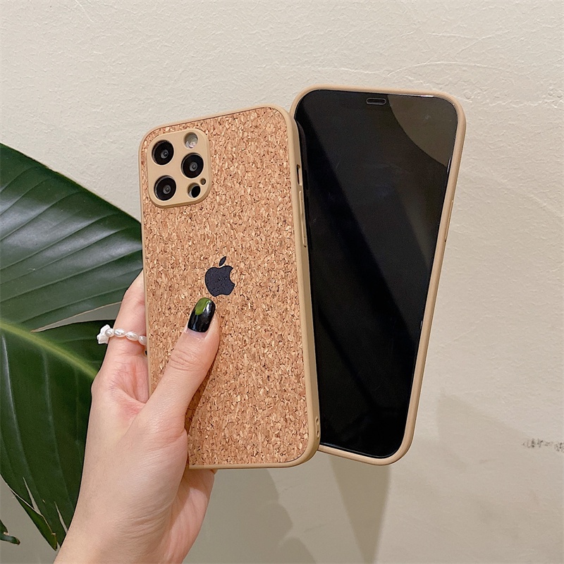 IPHONE Case logo Serat Kayu Iphone14 13 11 12 Mini Pro Max Kualitas Tinggi6 6S SE 2020 6 7 8 plus x XR XS Max x fall proof case