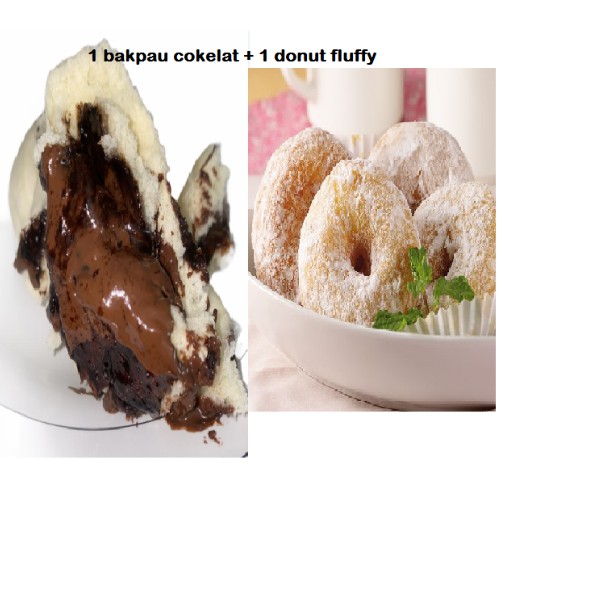 PROMO !!!  2 pak Bakpau Cokelat/Donut Fluffy