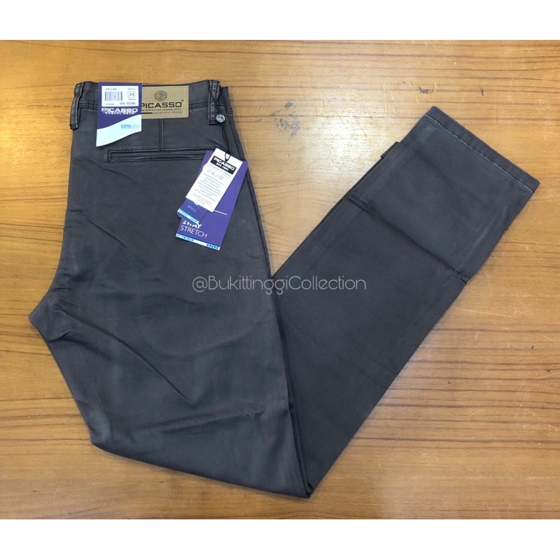 PICASSO KATUN Warna Dark Grey | Celana Picasso Katun | Celana Chinos