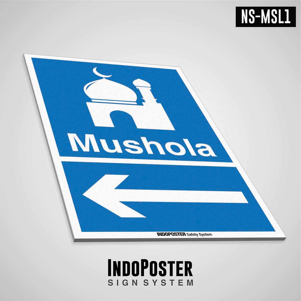

Sign Rambu PVC Fasilitas Umum Publik Petunjuk Mushola Masjid Arah Kanan / Kiri