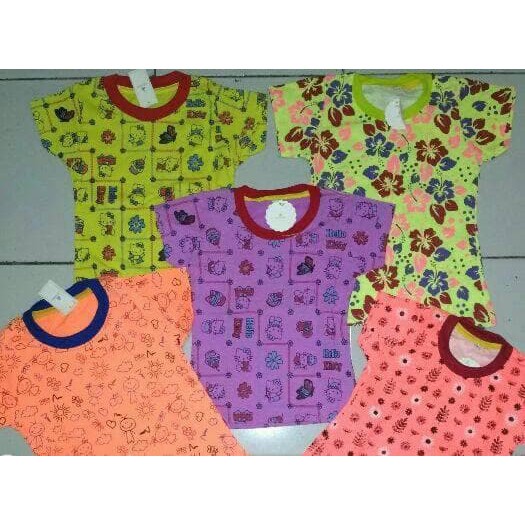 BIG PROMO kaos anak cewek / baju harian anak 1-4thn grosir kaos anak murah