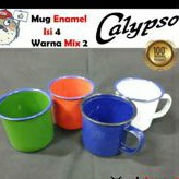 Enamel mug cangkir (grosir) isi 4 pcs