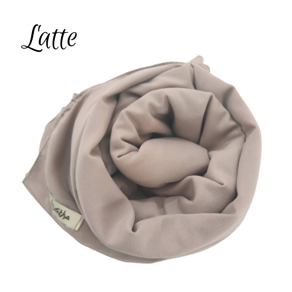 pasmina Wolfis Ukuran Panjang 200x75cm Jilbab Hijab Kerudung Pashmina jumbo premium-LATTE
