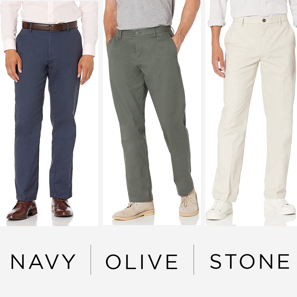Celana Panjang Chino Pant Amazon Essentials Classic Fit Original