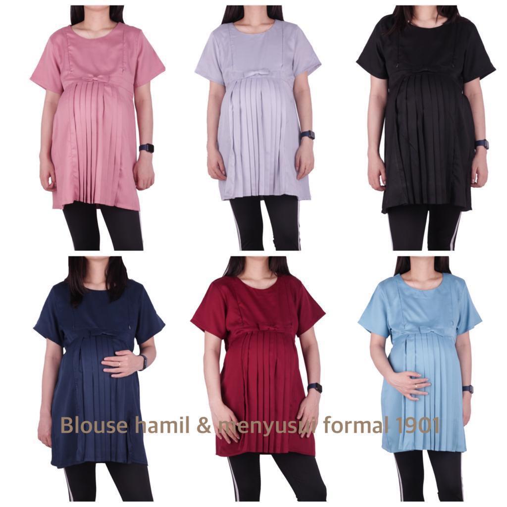 Baju hamil atasan hamil Blouse Hamil Menyusui Formal murah cantik OH 1901 baju ibu hamil