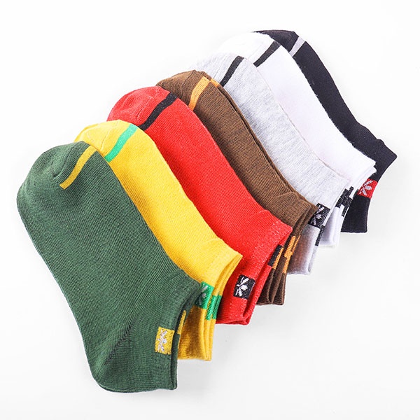 Kaos Kaki Fashion Pria Wanita Warna Polos Sporty Garis Depan / Ankle Socks Unisex Semata Kaki Import Murah / TS-40