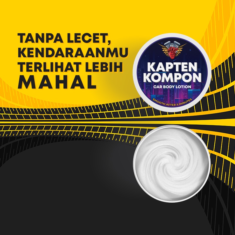 [Z190] KAPTEN KOMPON Penghilang Baret Lecet Noda Body Mobil Motor / Scratch Remover Compound