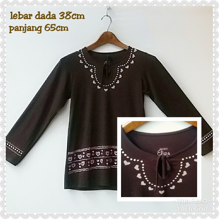 Blouse Muslim Tangan Panjang Cewek Anak Cewek Remaja Fashion