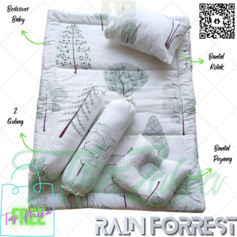 READY Bedcover Bayi Set Selimut Bayi Bantal Guling Bayi dan Peyang ada Tas nya