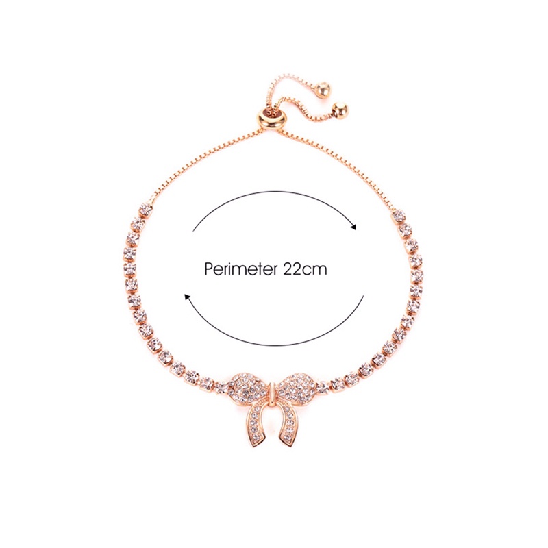 Gelang Desain Kupu-Kupu Full Zircon Aksen Kristal Untuk Wanita