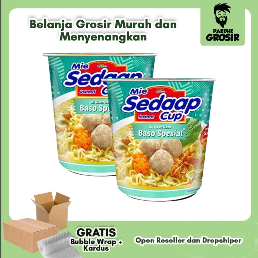 

PAKET ISI 2 - Sedaap Cup Mie Instan Baso Spesial 77 gram