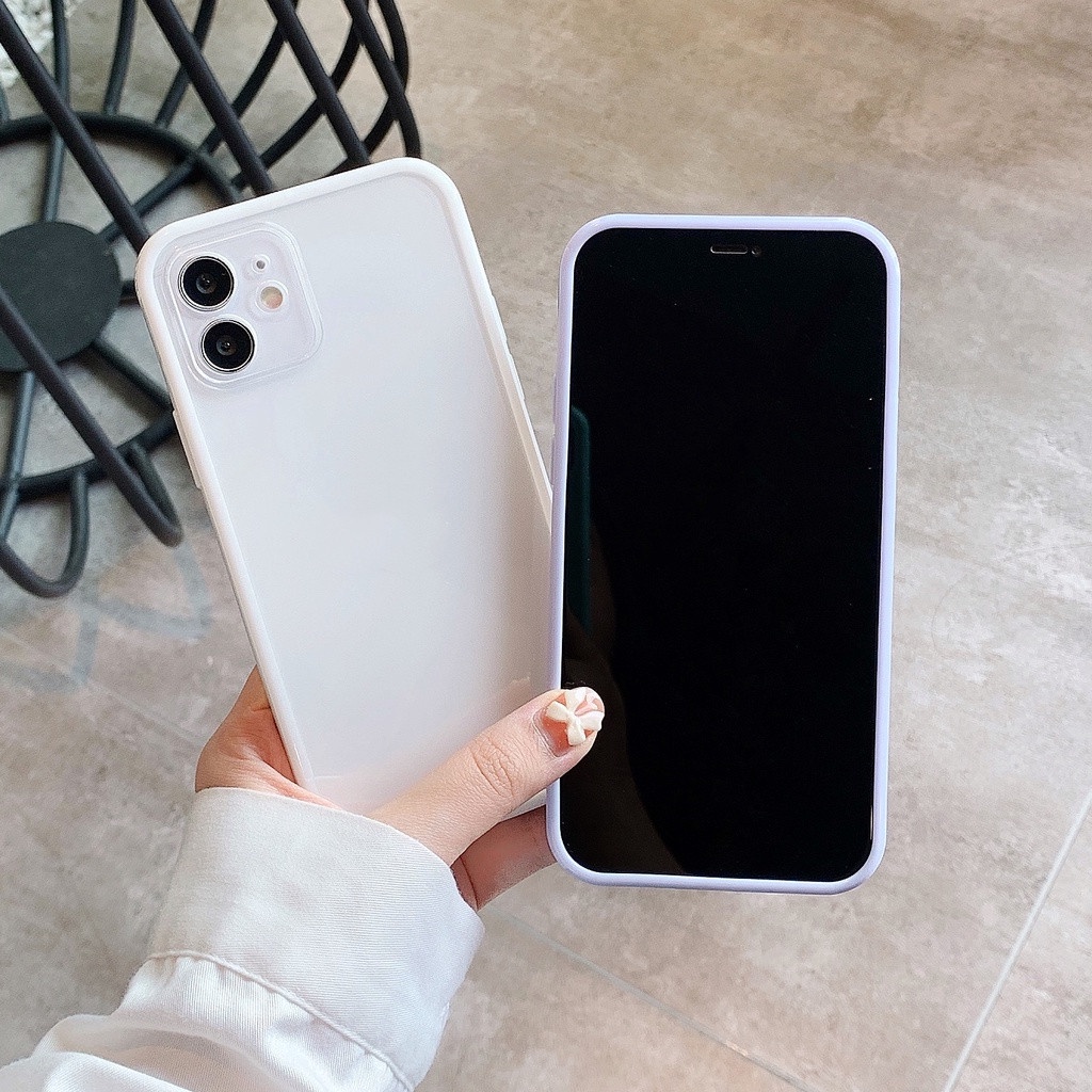 Casing TPU IPhone 7 8 Plus X XR XS 11 12 Pro Max Se2020 Warna Permen