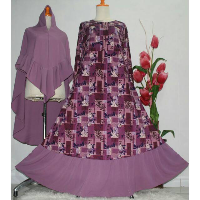Gamis misbee set Khimar/ gamis set Khimar