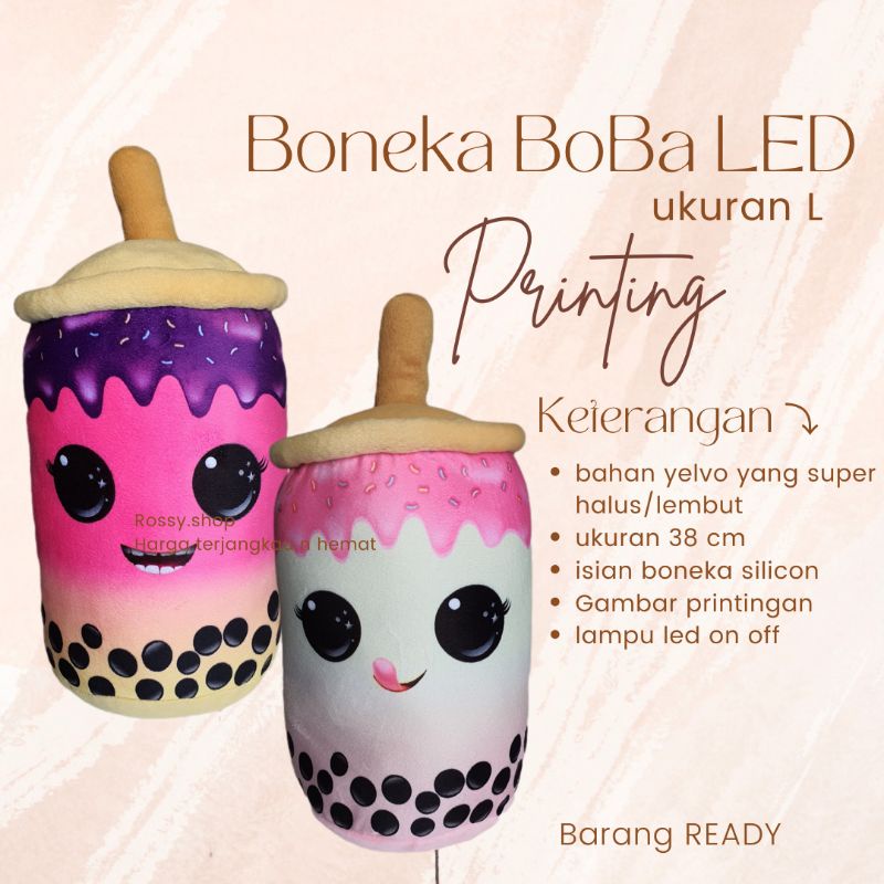 boneka boba printing non LED/boneka boba tanpa lampu/boneka boba