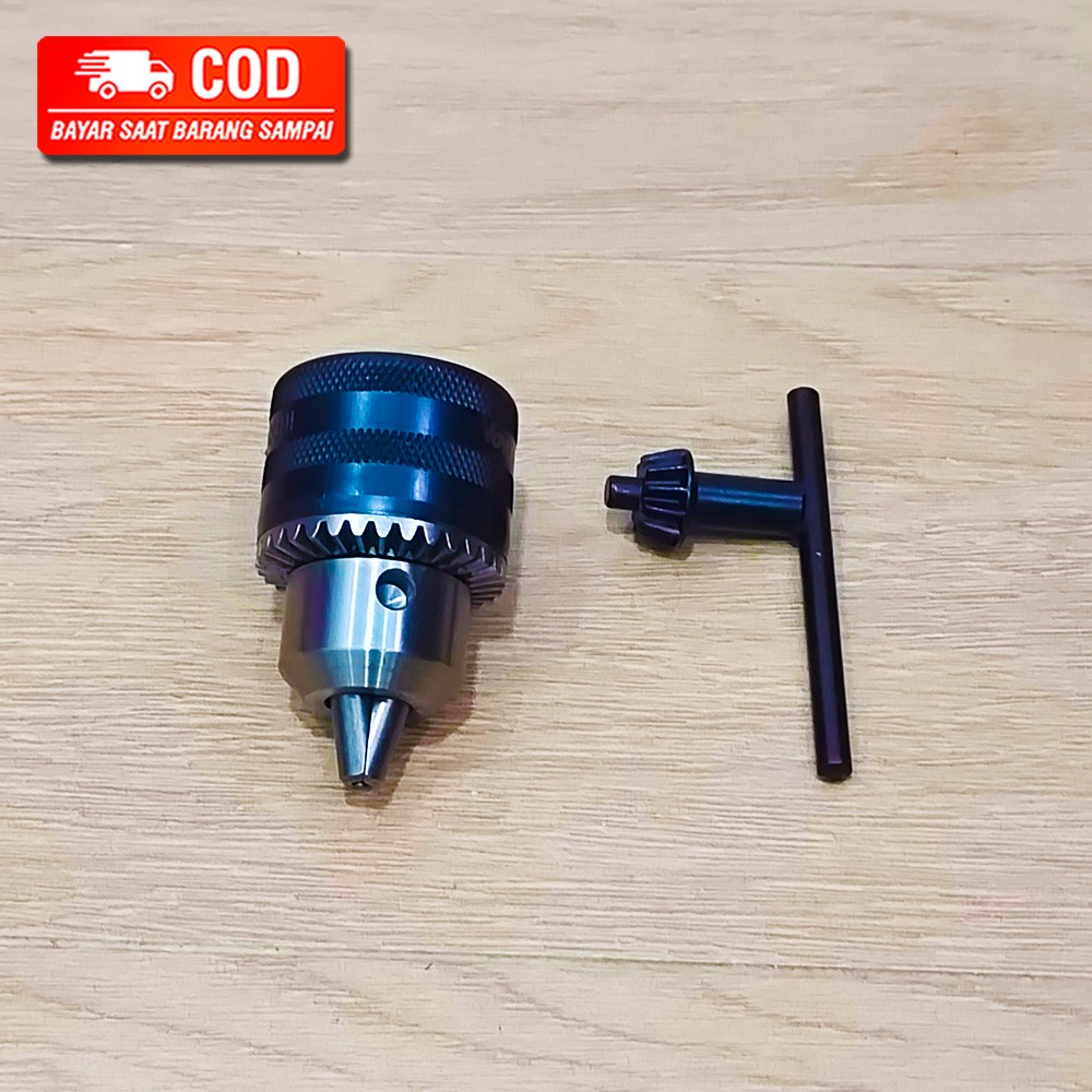 KEPALA MESIN BOR 13 MM + KUNCI / DRILL CHUCK 13 MM