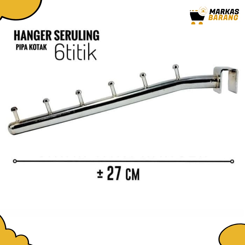 Hanger Suling Pipa Kotak/Hanger Suling Kotak Gantungan Baju Tebal