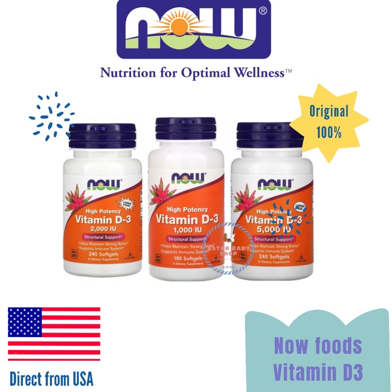 Now foods Vitamin D3 ori USA 1000 iu 360 2000 iu 240 5000 iu 120 5000 iu 240 1000 iu 180 2000 iu 120