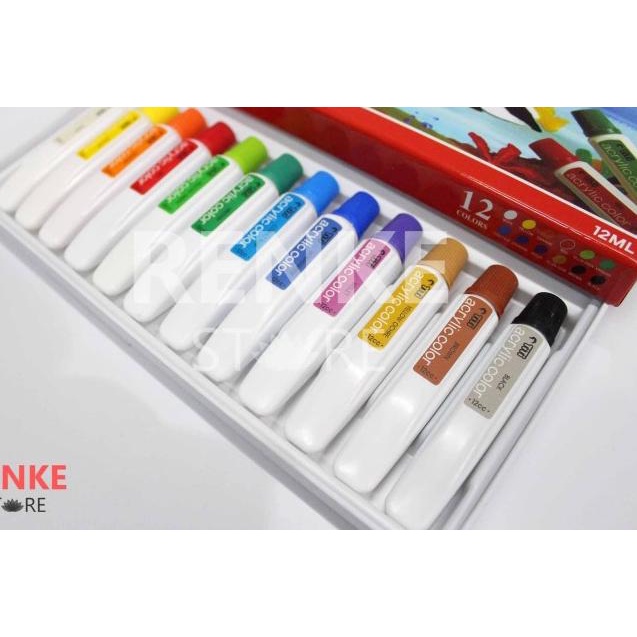 

❄ Paket Menggambar / Lukis - Cat Acrylic / Akrilik Titi Kuas Palet Set ➪