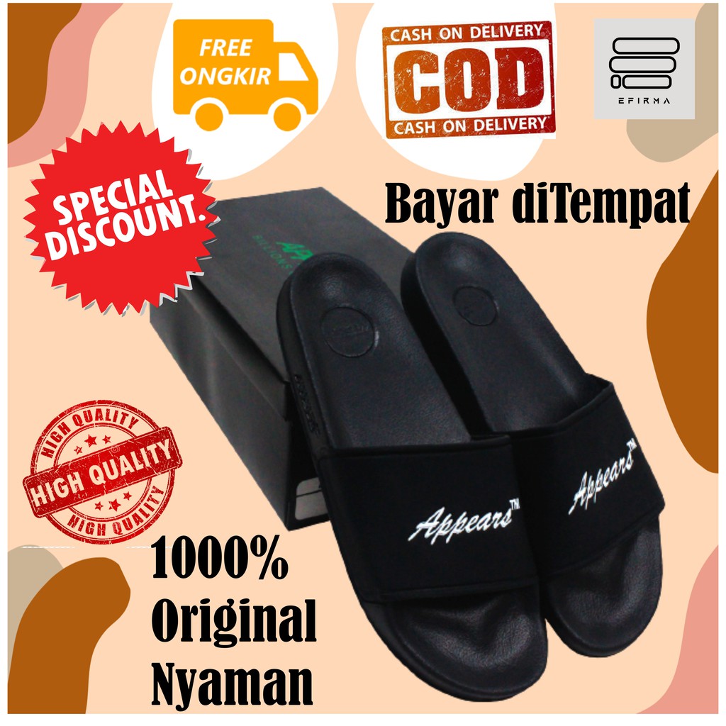 SANDAL SENDAL PRIA LAKI-LAKI COWOK KASUAL KEKINIAN CASUAL TERBARU MURAH SLIDE APPEARS AUTHENTIC 08