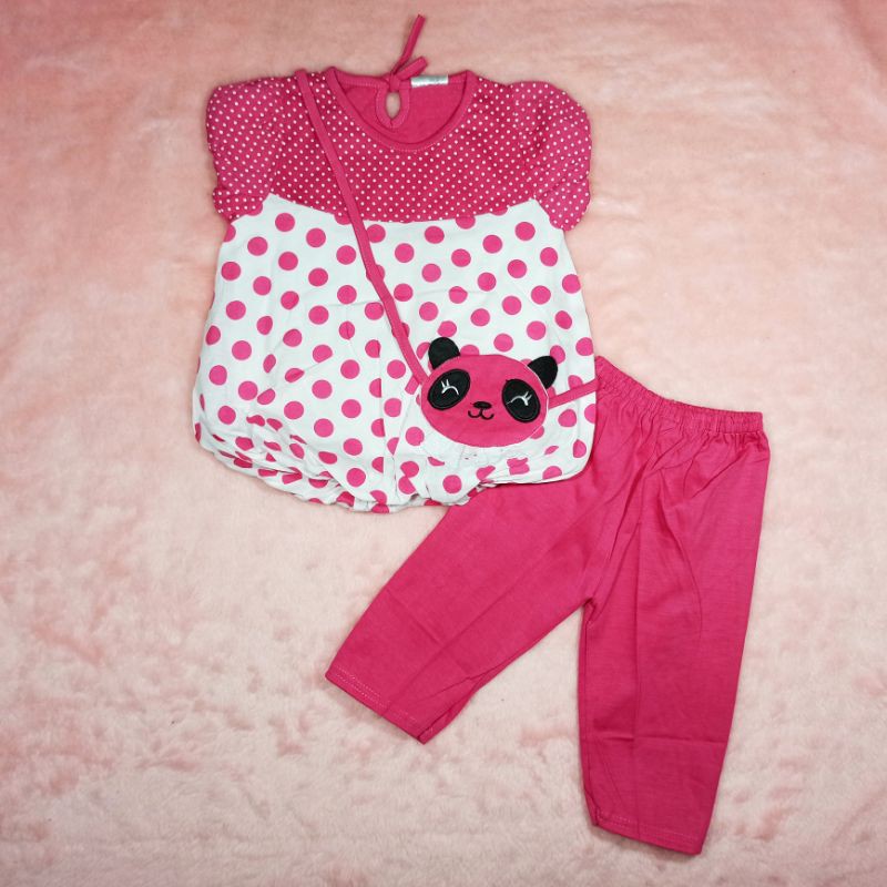 Ss#1014 Setelan Anak Perempuan Size 2-3tahun Model Balon / Baju Anak Lucu / Pakaian Anak Cewek