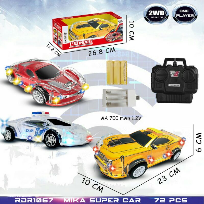 HLSCars-RDR1067 RC BUMBBLE BEE RC POLISI RC FERRARI