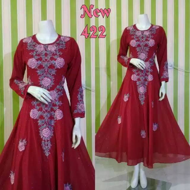 Gamis pesta bordir by RARA BUSANA (jumbo)