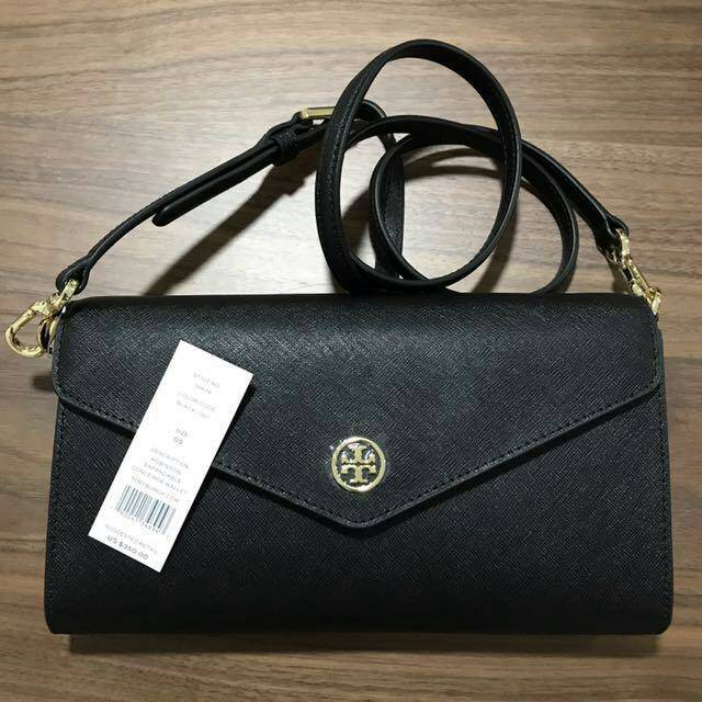 Tory Burch Robinson Expandable Wallet dompet slingbag crossbody tas original authentic selempang