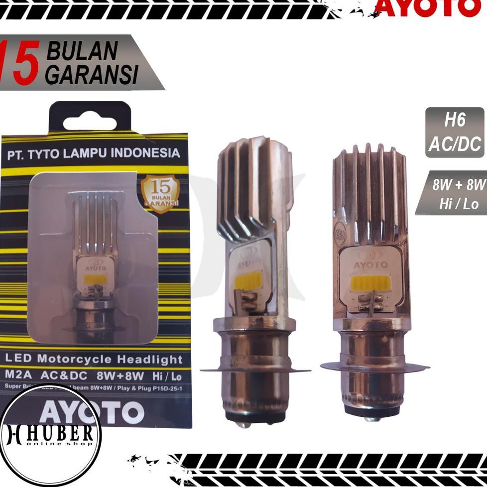 Lampu Motor Depan LED TYTO AYOTO M2A H6 AC DC Motor Bebek Matic Satria FU Lampu Putih Kuning (KODE 0
