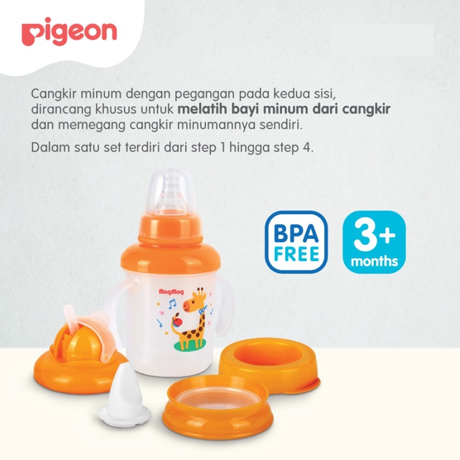 Pigeon MagMag New Training Cup System Tempat Makan Bayi Set