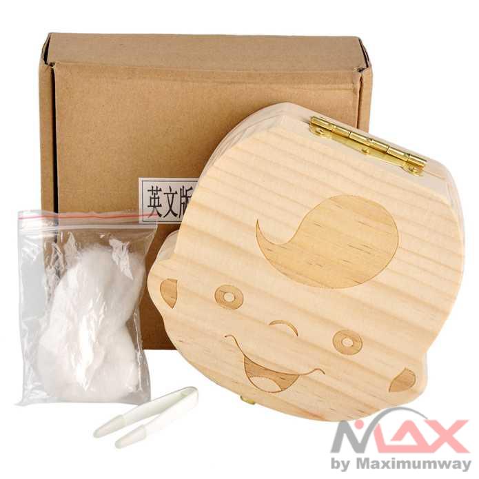 Kotak Tempat Gigi Susu Bayi Baby Teeth Wood Box Model Bayi Perempuan