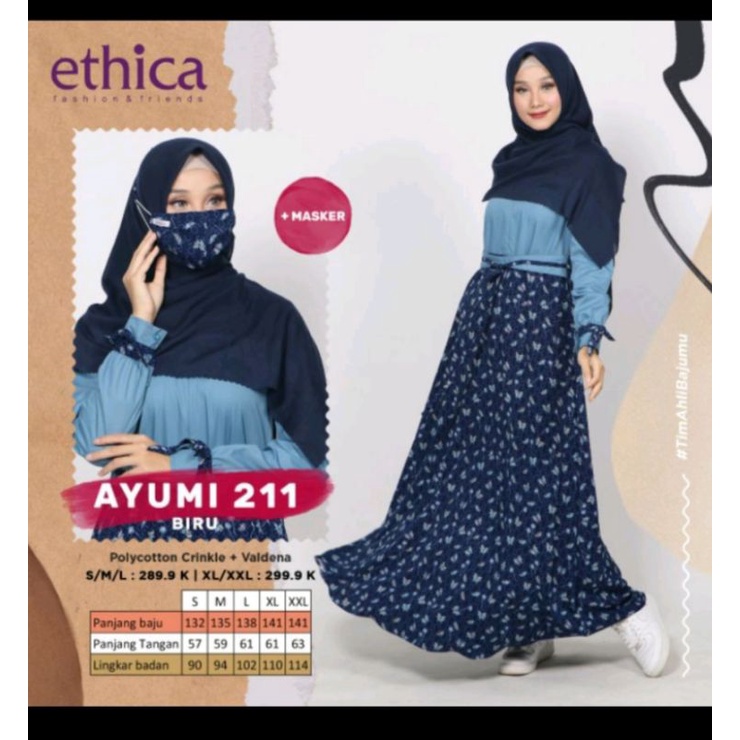 GAMIS ETHICA AYUMI 211 BIRU