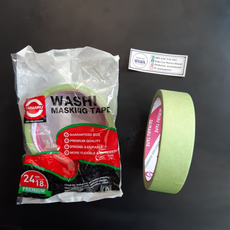 

washi tape masking tape lakban kertas Daimaru hijau 24mm/18yard