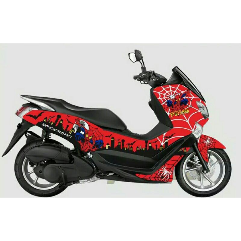 Decal sticker nmax spiderman merah