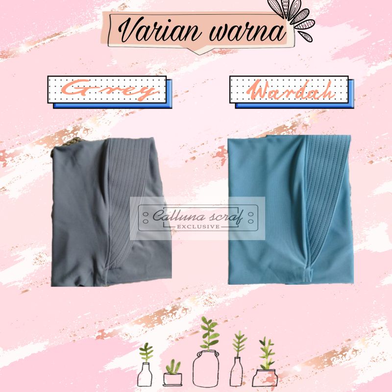 Hijab Sport instans bahan jersey premium by Calluna scarf/ Bergo instan olahraga-3