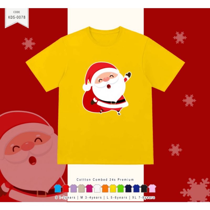 KAOS ANAK EDISI NATAL SANTA CLAUS/KIDS T-SHIRT NATAL SANTA CLAUS