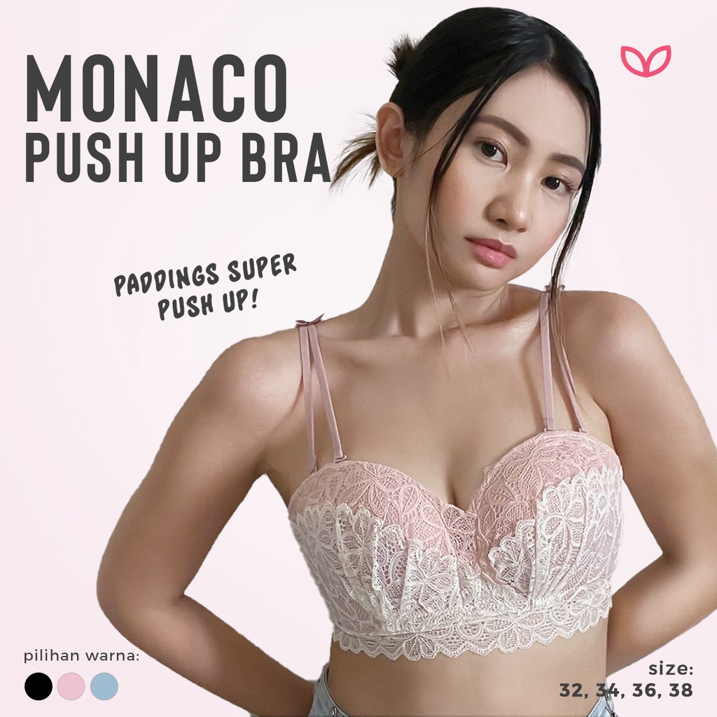 Pluffyschoice Monaco Push Up Strapless Bra Lace 32-38 TANPA KAWAT