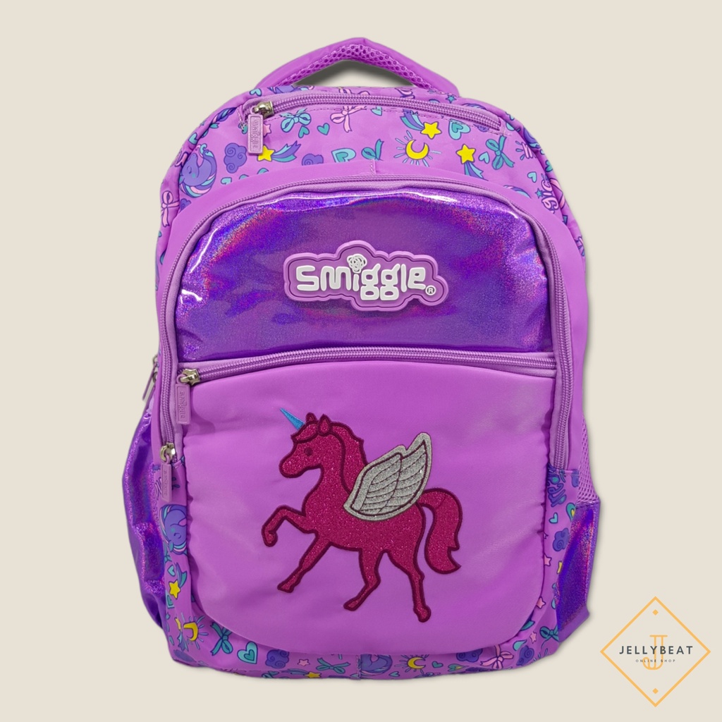 Tas Ransel Import Smiggle - Senior Purple Unicorn