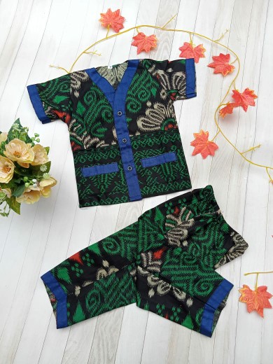 Best Seller Setelan Batik Piyama Bayi Balita Kekinian Laki-laki Dan Perempuan Adem Banget
