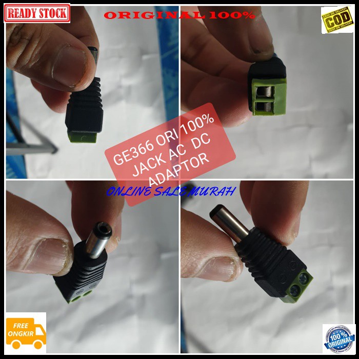 G366 Jack ac dc cctv elektronik spliter konektor splitter conektor jek multi original cewe cowo adapter sambungan extension penyambung converter male dvd ampli stereo male female universal G366   Harga adalah satuan