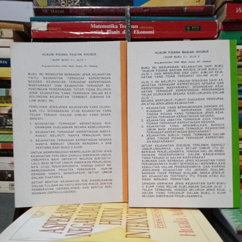 hukum pidana bagian khusus KUHP buku 2 jilid 1 dan 2-1