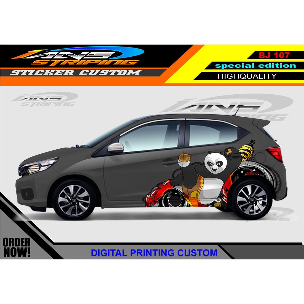 STIKER SAMPING MOBIL BRIO PANDA