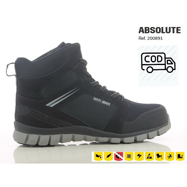 Sepatu Safety JOGGER ABSOLUTE BLACK S1P SRC ESD