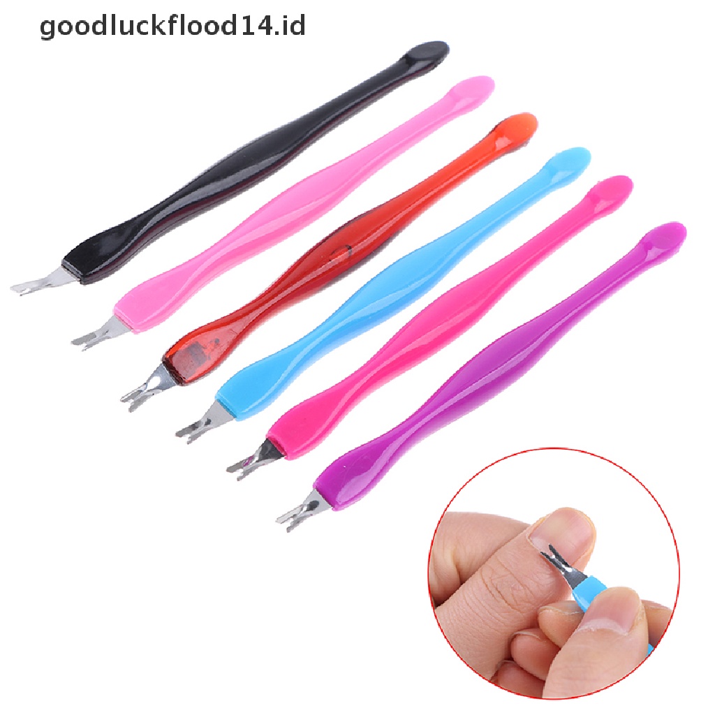 [OOID] 1pcs Stainless Steel Nail Art Fork Tool Dead Skin Nipper Pusher Trimmer Remover ID