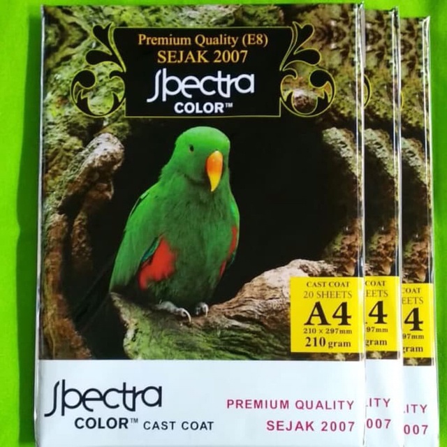 

Senikertas- Glossy Photo Paper Spectra 210 Gsm A4 Original Kertas Foto Spectra A4 -Kertas-Seni.