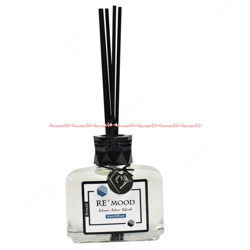 Re'mood 95ml Black Cheddarwood Reed Diffuser Stik Rotan Cheery Breeze Remod Re mood Remood