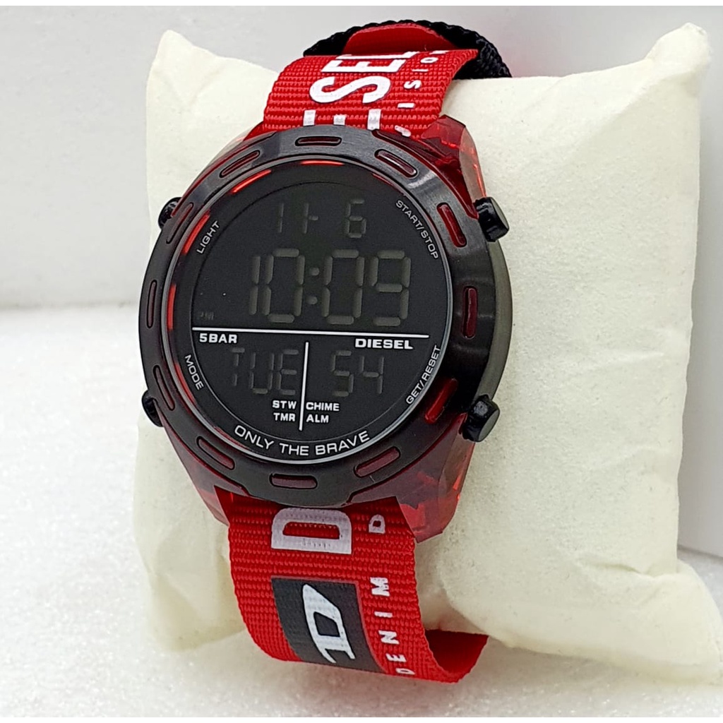 Jam Tangan Pria Diesel digital tali kanvas Besst Seller Elegant Terlaris
